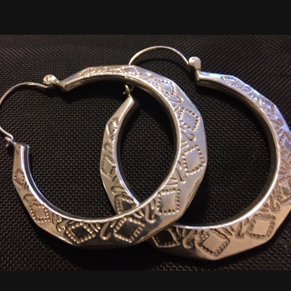 925 Vintage Large Hoops Earring